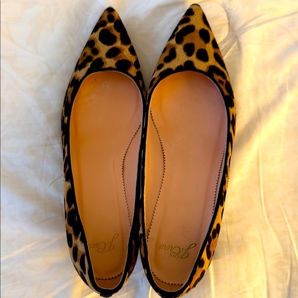 J. Crew Shoes - Leopard Print Pointed Toe Women’s Kitten heel Pumps - Tan/Black 8.5